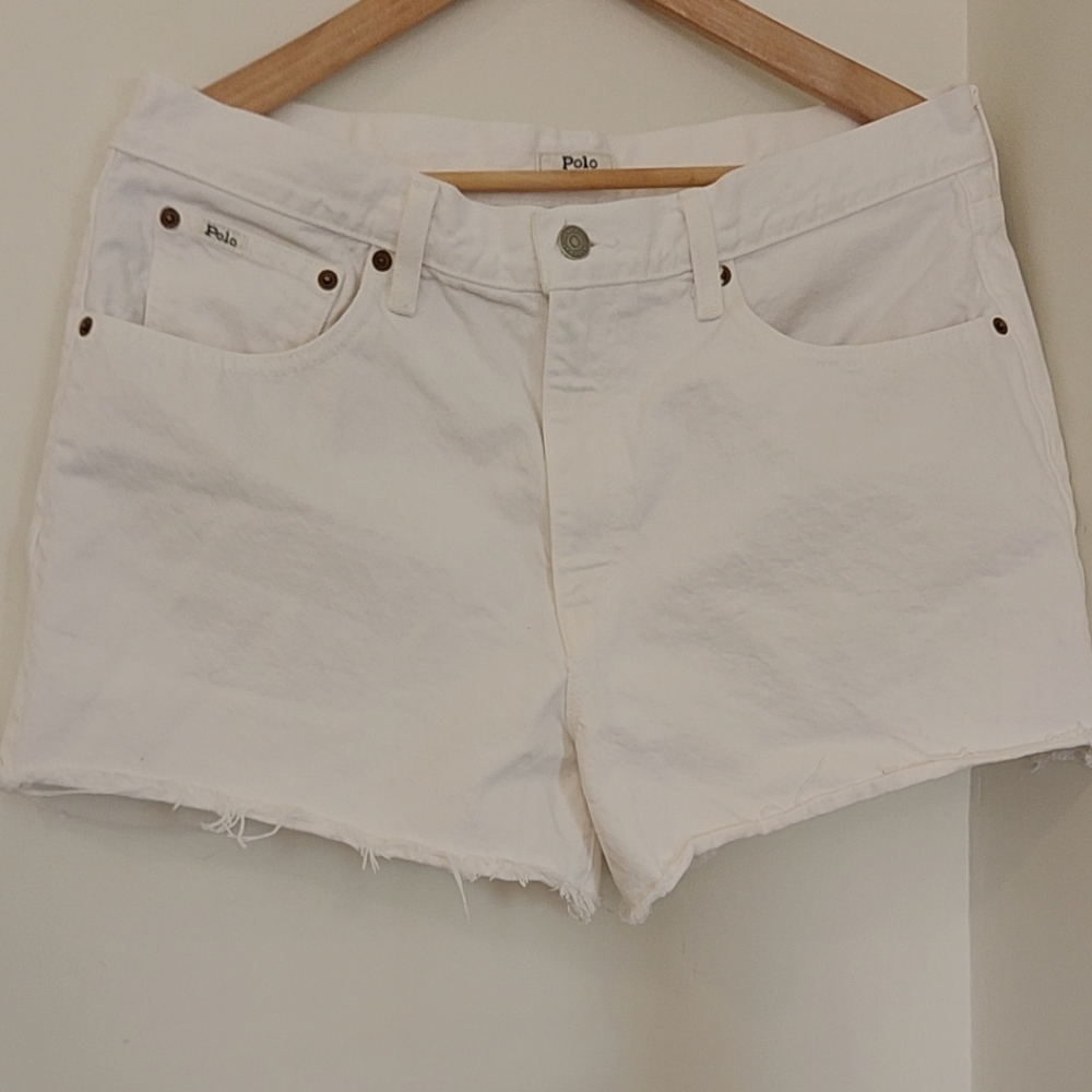 Polo by Ralph Lauren White High Waist Shorts